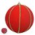 BOLA DECORADA DECORADA NATAL PVC (VERMELHO DOURADO) 12cm - Imagem 1