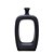VASO DECORATIVO GEOMETRICO PRETO FOSCO EM CERAMICA 35cm - Imagem 1