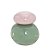 VASO POTICHE DECORATIVO C/TAMPA EM VIDRO VERDE E ROSA 13,5CM - Imagem 1