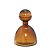 VASO POTICHE DECORATIVO AMBAR COM TAMPA EM ESFERA DECOR 31CM - Imagem 1