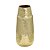 VASO DECORATIVO EM METAL INDIANO DOURADO 40CM - Imagem 1