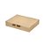 CAIXA DECORATIVA MDF E TECIDO BEGE E FIVELA DOURADA 33CM - Imagem 3