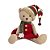 URSA NATALINA DE PELUCIA VESTIDO E TOUCA CLASSIC 15CM - Imagem 1