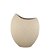 Vaso Decorativo Ondulado de Cerâmica Bege - 27,5 cm - Imagem 1