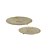 CJ DE BANDEJAS DECORATIVA EM METAL DOURADO 2PCS - Imagem 1