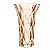 VASO DE VIDRO DIAMOND AMBAR METALIZADO 25CM LYOR - Imagem 2