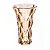 VASO DE VIDRO DIAMOND AMBAR METALIZADO 25CM LYOR - Imagem 1