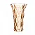 VASO DE VIDRO DIAMOND AMBAR METALIZADO 15CM LYOR - Imagem 2