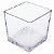 VASO CUBO VIDRO POLONES INCOLOR 6X6CM - Imagem 1