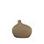 VASO DE LINHAS ORGANICAS MARROM RUSTICO 13CM - Imagem 1