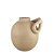 VASO BOJUDO COM ALCA DECORATIVO BEGE 24CM - Imagem 1