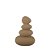 Escultura Decorativa Pedra Empilhada Marrom Rústico 19,5cm - Imagem 1