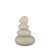 Escultura Decorativa Pedra Empilhada Argila Rustica 19,5cm - Imagem 1