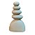 Escultura Decorativa Pedra Empilhada Argila Rustica 27,5cm - Imagem 1