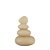 Escultura Decorativa Pedra Empilhada Bege Escuro 19,5cm - Imagem 1