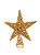 Ponteira Decorativa Estrela Dourada p/ Arvore de Natal 24cm - Imagem 1