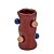 VASO DECORATIVO EM CERAMICA VERMELHO E COLORIDO 16CM - Imagem 1