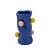 VASO DECORATIVO EM CERAMICA NAS CORES AZUL E COLORIDO 16CM - Imagem 1