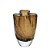 VASO DECORATIVO EM VIDRO NA COR MARROM 18CM - Imagem 1