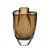 VASO DECORATIVO EM VIDRO NA COR MARROM 20,5CM - Imagem 1