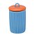 POTICHE DECORATIVO EM CERAMICA NAS CORES AZUL E LARANJA 16CM - Imagem 1