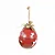 ENFEITE PENDENTE GUIZO C/LACO VRM/OUR 9,5cm - Imagem 1