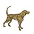 ESCULTURA CACHORRO DECOR EM ALUMINIO DOURADO VELHO 22,5CM - Imagem 1