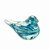 ESCULTURA PASSARO DECOR EM VIDRO MURANO AZUL 7CM - Imagem 1