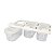 KIT 3 POTES SUSPENSOS 900ML DESLIZANTES OIKOS BRANCO - Imagem 1