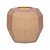 VASO EM VIDRO GEOMETRICO CARAMELO AMBAR FOSCO MART 26,5CM - Imagem 1