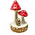 ESCULTURA COGUMELO NO TRONCO C/ESQUILO LUIZ SALVADOR 14CM - Imagem 1