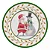 KIT 6 PRATO SOBREMESA HO HO HO NATALINO ALLEANZA - Imagem 1