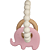 MORDEDOR EM SILICONE E BAMBU ELEFANTE ROSA BUBA - Imagem 2