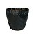 VASO YARA PRETO MARMORE ESTILO VIETNAMITA 22x22cm - Imagem 1