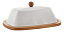Manteigueira Cerâmica Textura Bambu Branca Hauskraft 21cm - Imagem 1