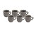 JG 6 XICARA CHA MEDI MARROM 180ML HAUSKRAFT - Imagem 1