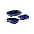 CJ DE TRAVESSA DE CERAMICA AZUL RETANGULAR 3PCS MEDIDAS - Imagem 1