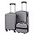 KIT 2 MALAS VIAGEM COM RODINHAS E FRASQUEIRA CINZA - WINCY - Imagem 1