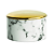 POTE EM CERAMICA MARMORIZADO COM TAMPA DOURADA - Imagem 1