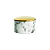 POTE EM CERAMICA MARMORIZADO COM TAMPA DOURADA - Imagem 2