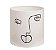 CACHEPOT ROSTO BRANCO EM CERAMICA - Imagem 1
