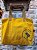 BIG BAG BRASIL MOSTARDA C/ FORRO LISTRADO AZUL E BRANCO - Imagem 4