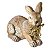 ESCULTURA COELHO RUSTICO DEITADO EM CERAMICA - Imagem 2