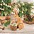 ESCULTURA COELHO DECORATIVO RESINA SEGUR CESTA FLORES  19CM - Imagem 2