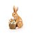 ESCULTURA COELHO DECORATIVO RESINA SEGUR CESTA FLORES  19CM - Imagem 1