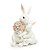 ESCULTURA DECORATIVA COELHO COM FILHOTE EM RESINA 24cm - Imagem 1