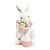 ESCULTURA COELHO DECOR COM MACARONS EM RESINA 19cm - Imagem 1