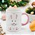 CANECA EM PORCELANA COELHO EM RELEVO BR/RS 250ml - Imagem 2