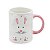 CANECA EM PORCELANA COELHO EM RELEVO BR/RS 250ml - Imagem 1