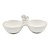 PETISQUEIRA EM PORCELANA BRANCA COELHOS 25cm - Imagem 1